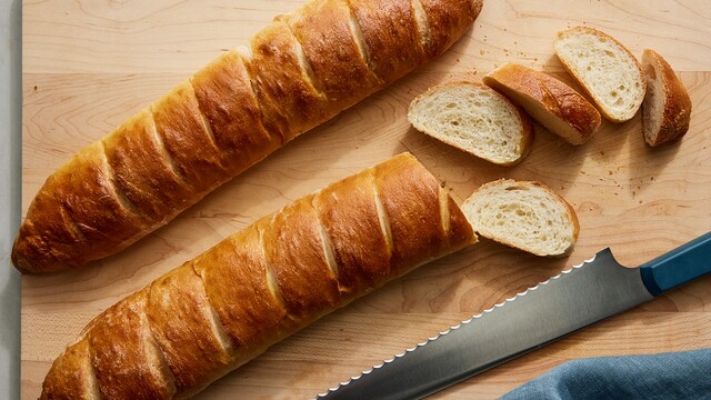 Baguette bread at home